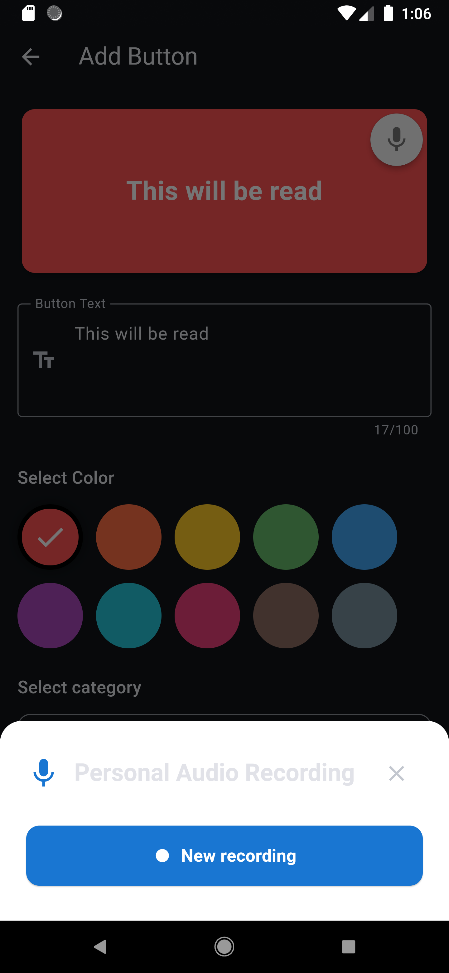 Sprachaufnahmen Modus Screenshot