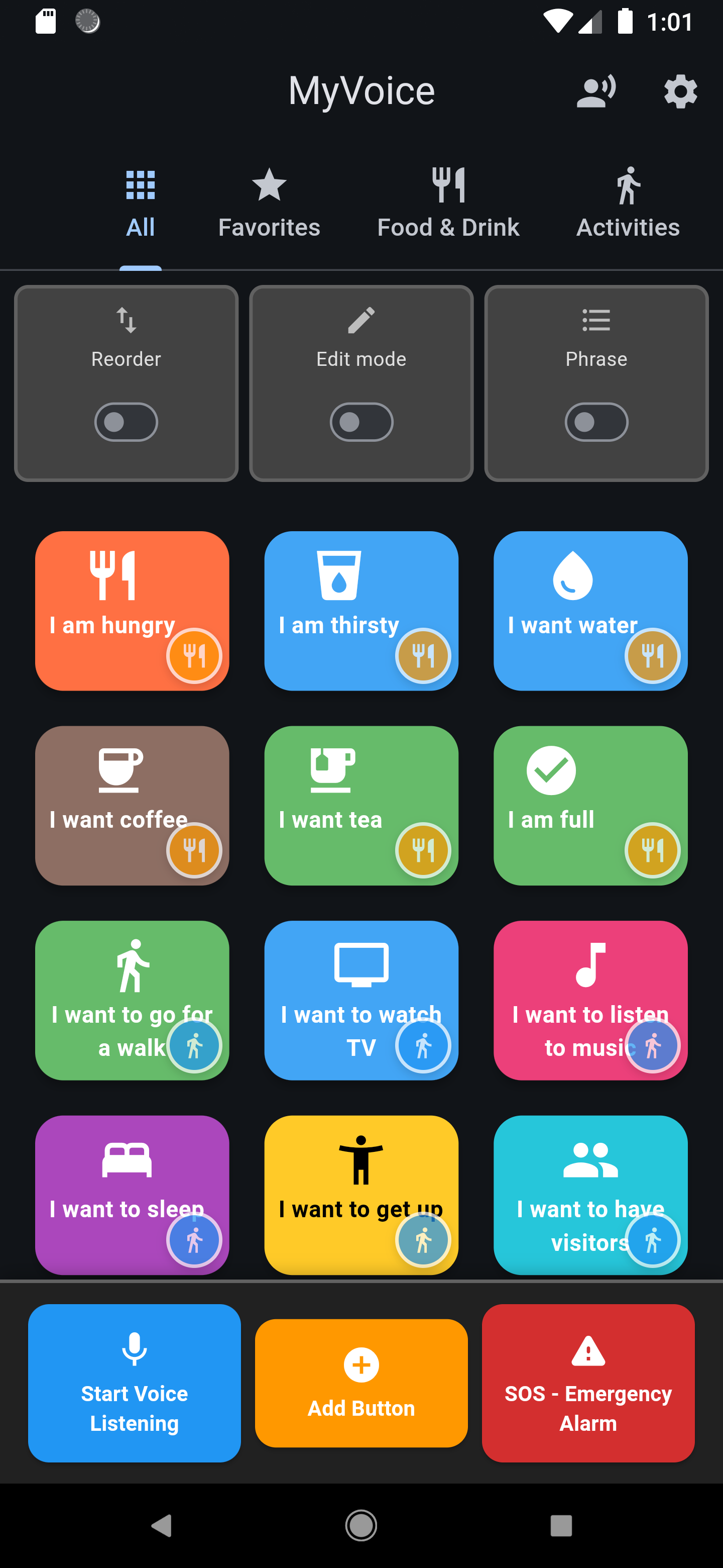 MyVoice App Demo Screenshot